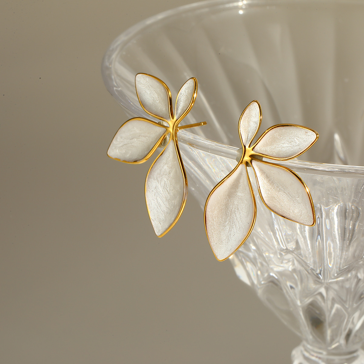 Ivory Petal Earrings