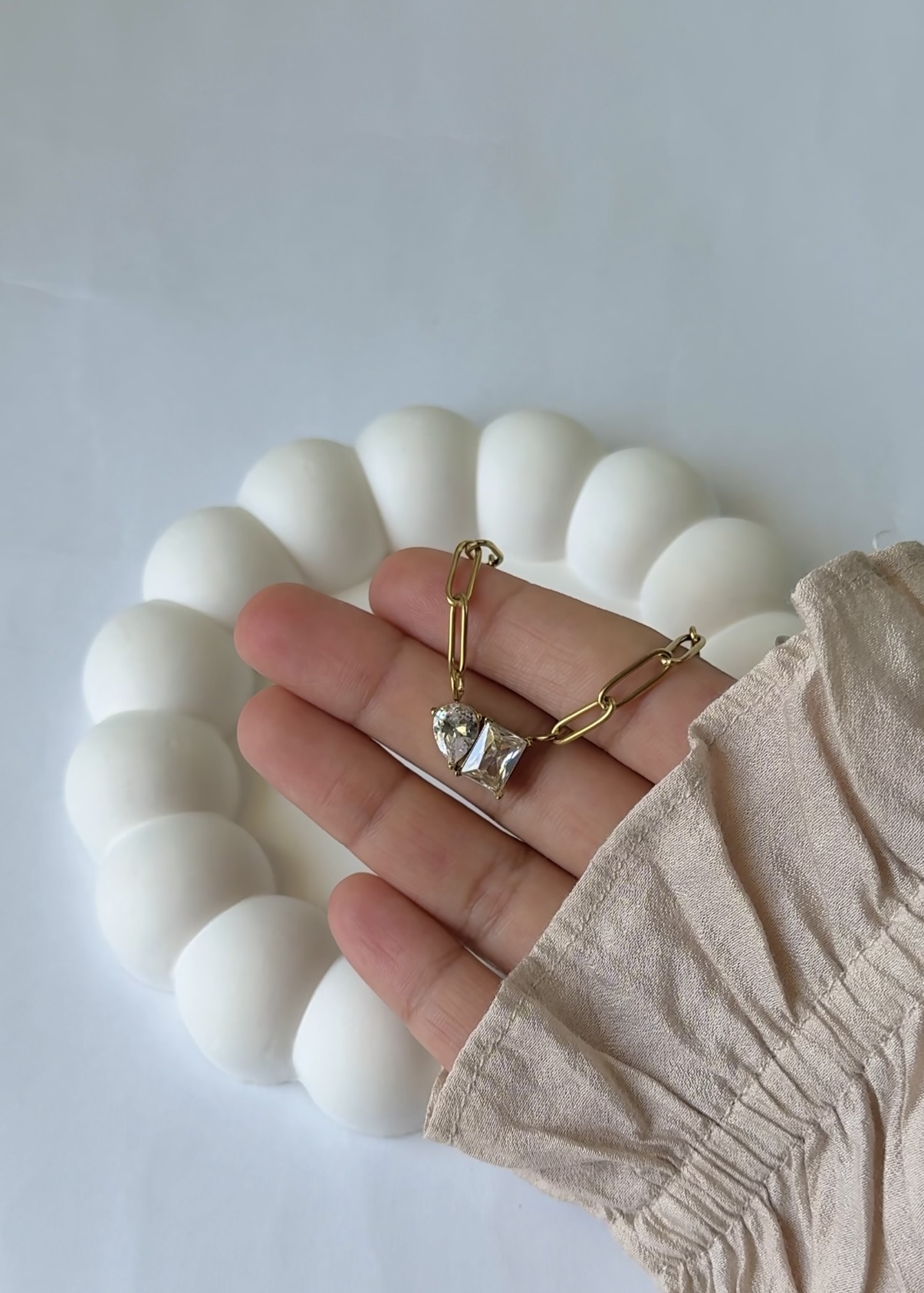Duo Crystal Necklace