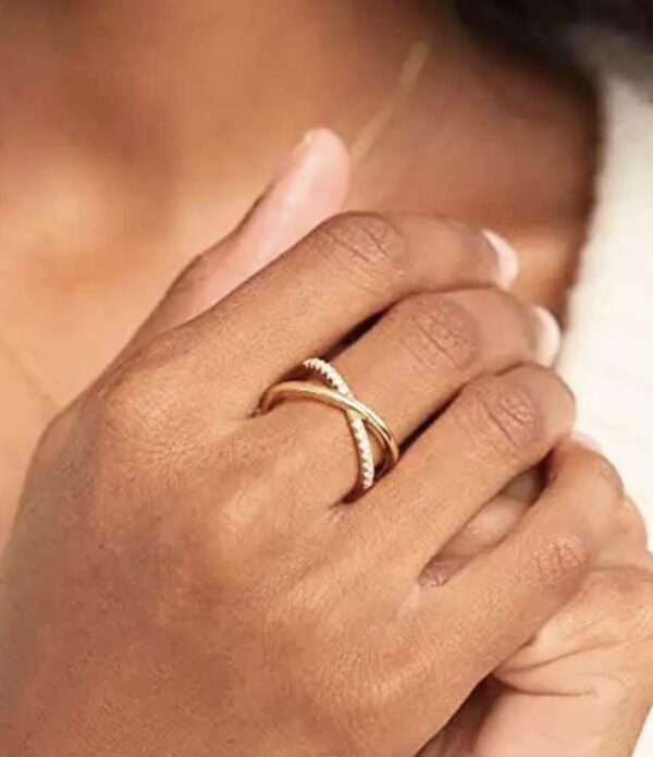 Crossline Spark Ring
