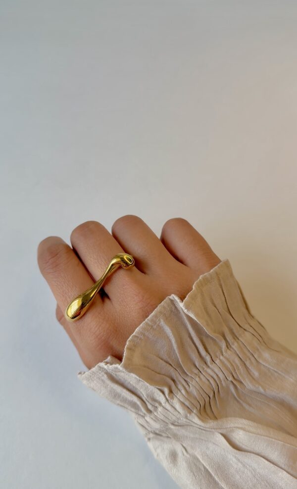 Golden Droplet Ring