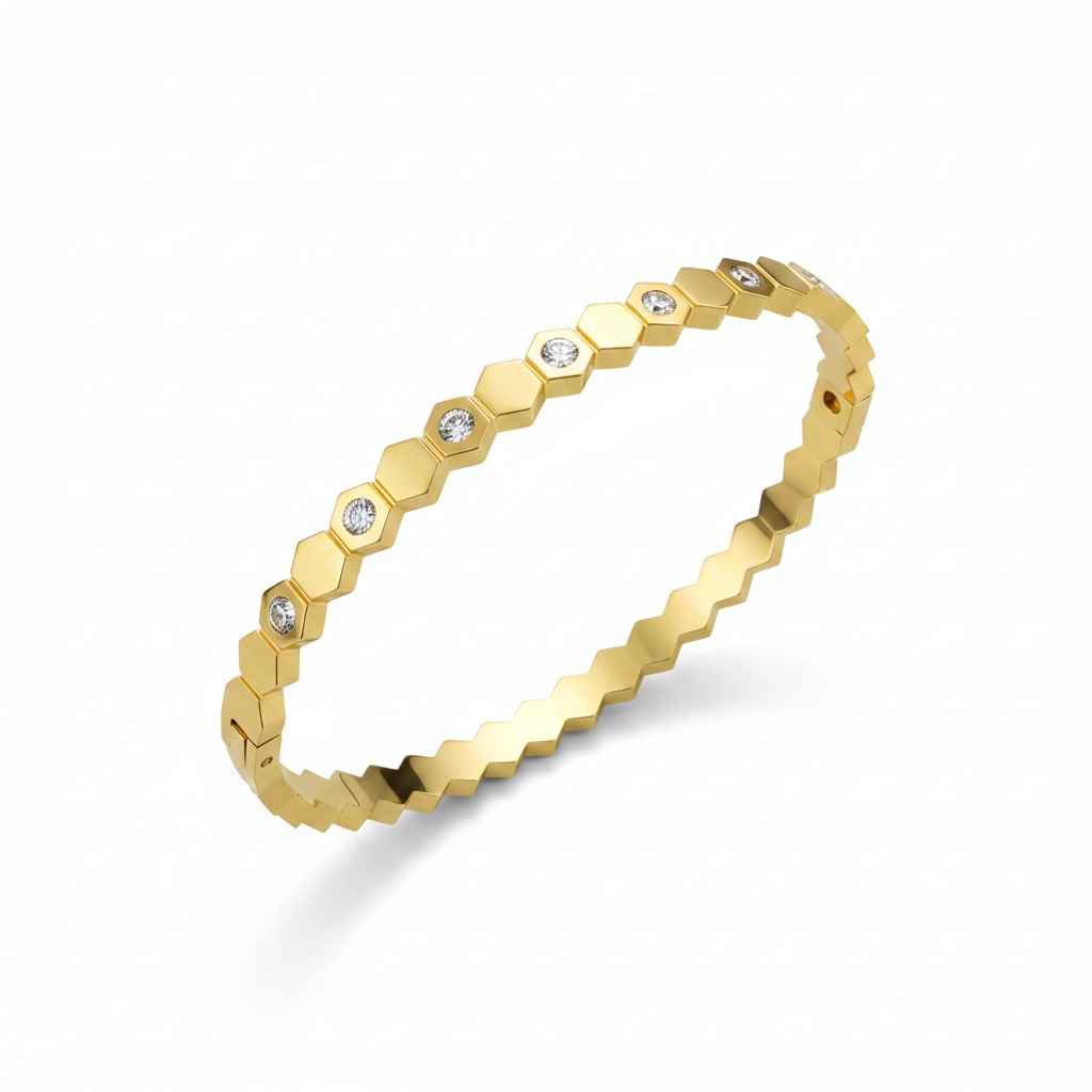 Honeycomb Gold Bracelet