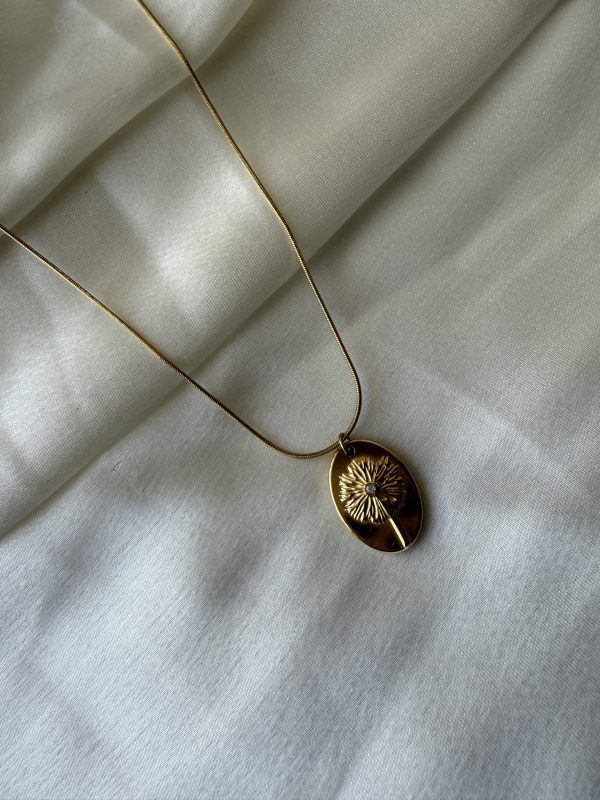 Bloom Medallion Necklace — 18K gold plated necklace by EverAura Jewels