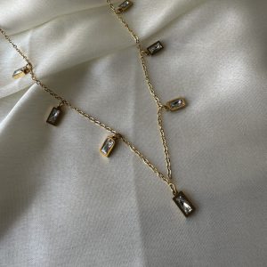 Baguette Fringe Necklace