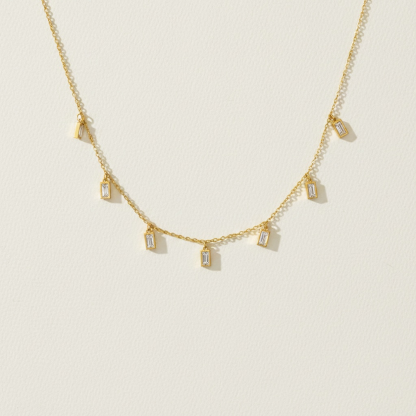 Baguette Fringe Necklace