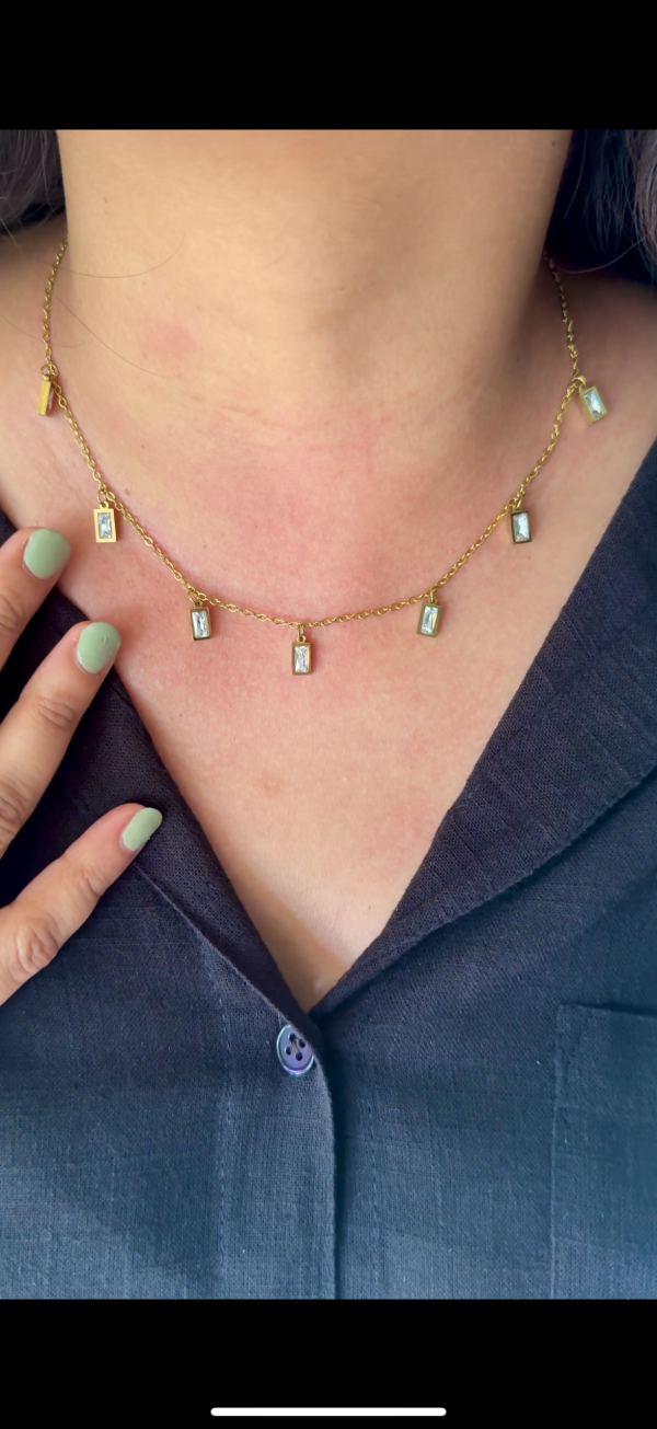 Baguette Fringe Necklace