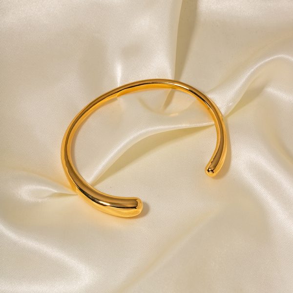 Auric Arc Bracelet — 18K gold plated kada bracelet by EverAura Jewels