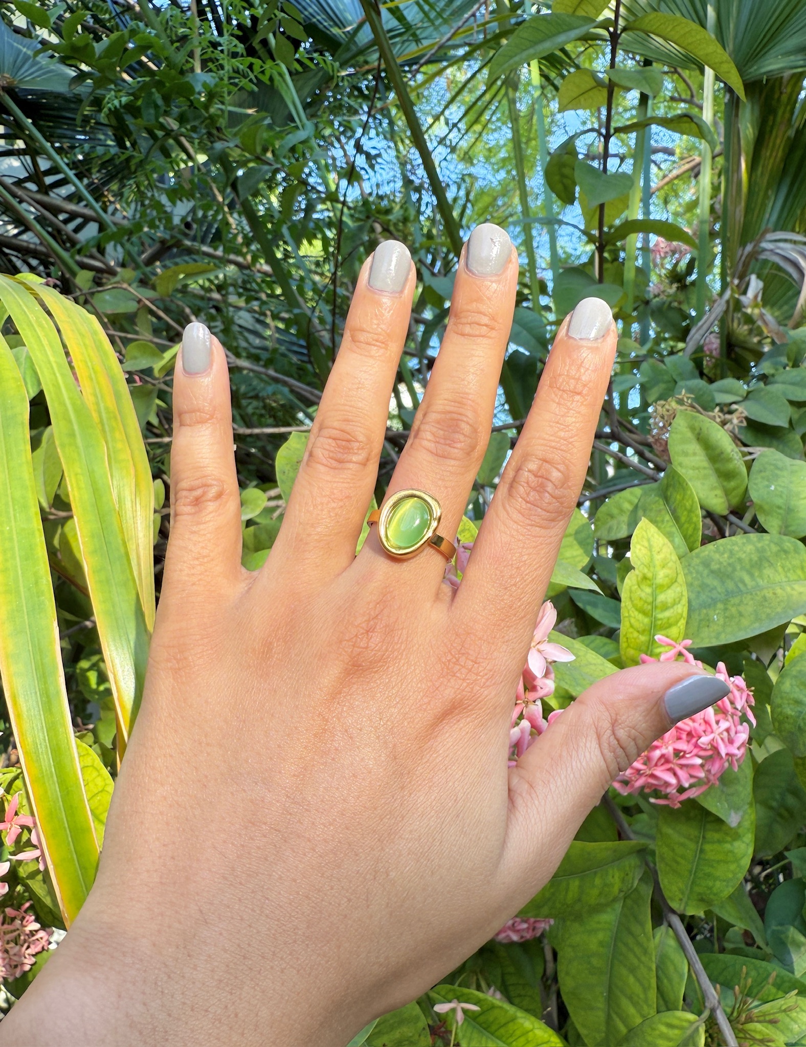 Sage Oval Ring