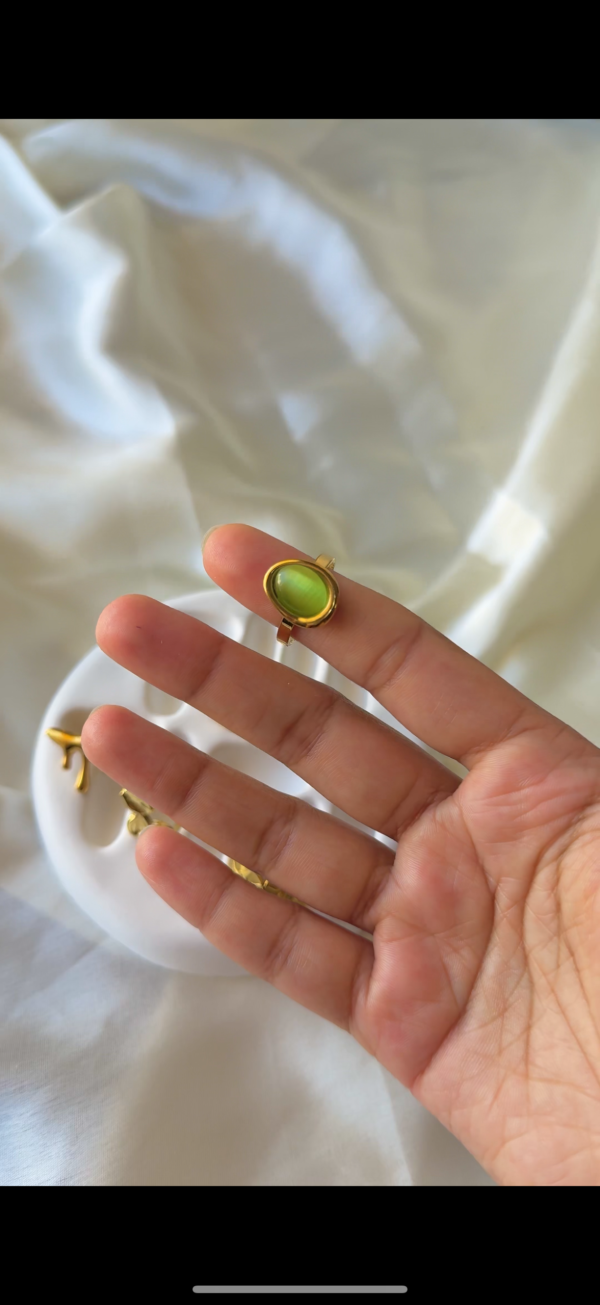 Sage Oval Ring