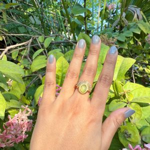 Sage Sunburst Ring