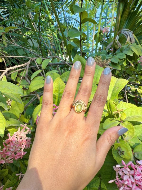 Sage Sunburst Ring