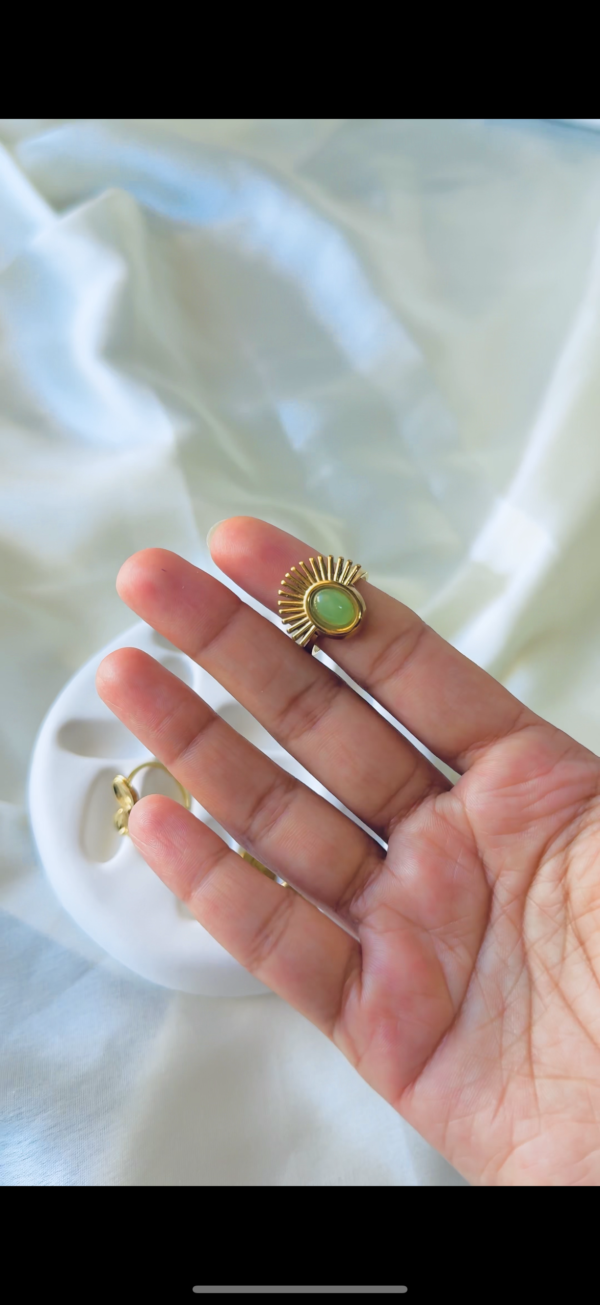 Sage Sunburst Ring