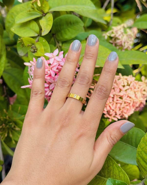 Crystal Band Ring — 18K gold plated ring by EverAura Jewels