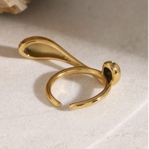Golden Droplet Ring