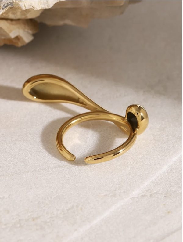 Golden Droplet Ring