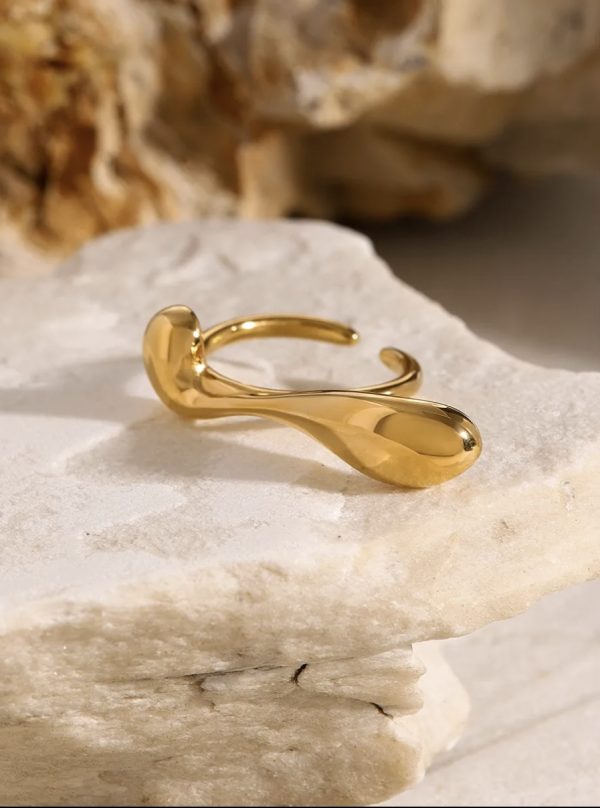 Golden Droplet Ring