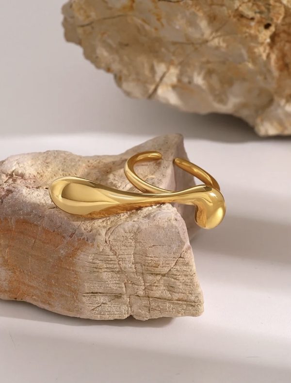 Golden Droplet Ring