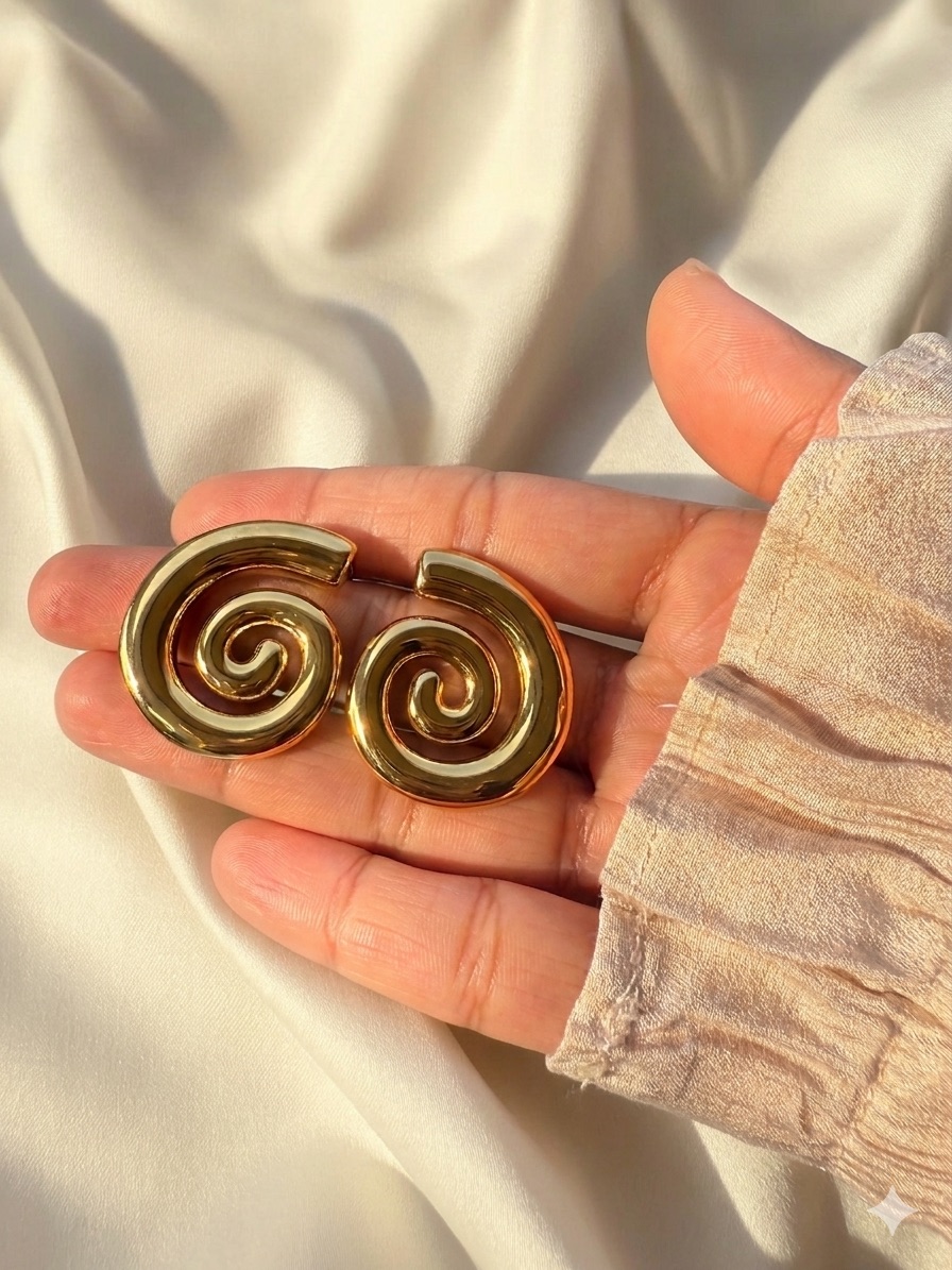 Aura Spiral Studs