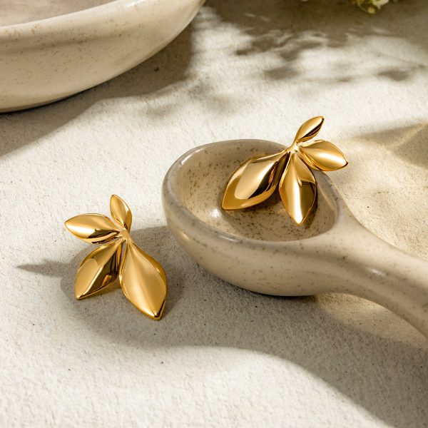 Golden Petal Studs
